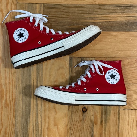 Converse Chuck Taylor All Star 70 Enamel Red High Top Sneakers Women 10 Men 8 - Picture 1 of 11